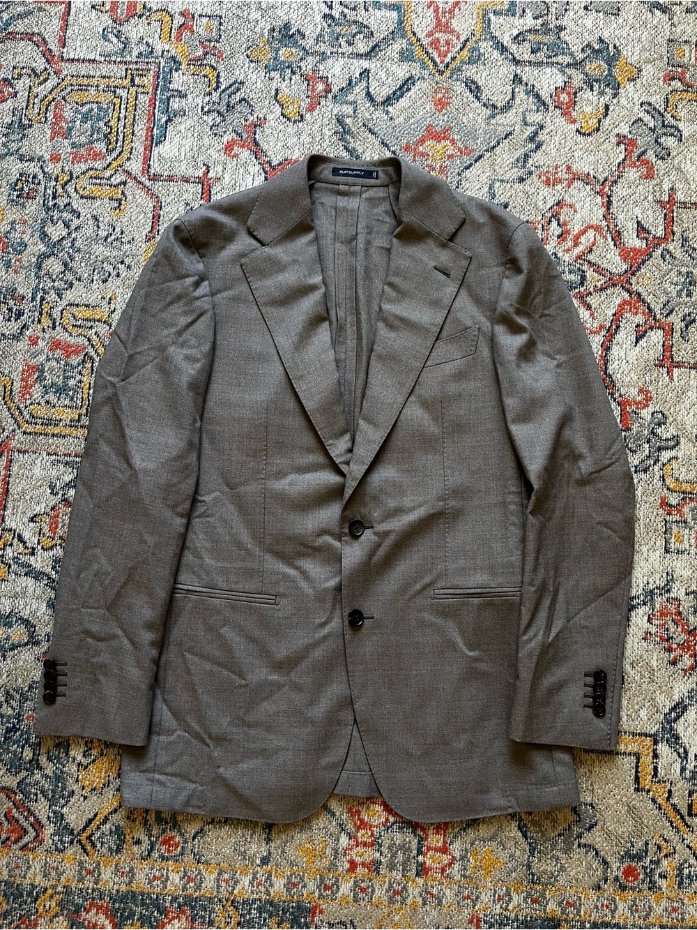 Suitsupply Gray-Brown Two-Button Sport Coat 100% Wool Size 42